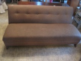 Retro Brown Upholstered Sofa