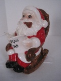 Lefton Santa in Rocker Christmas Fun Figure Bank