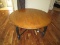Extendable Wood Round Dining Table Mid-Century Modern Style w/ Leafs