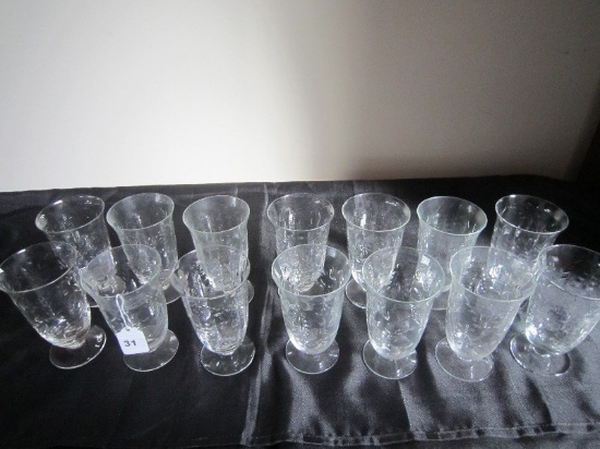 14 Libby Rock Sharp Halifax Pattern Goblet Glasses