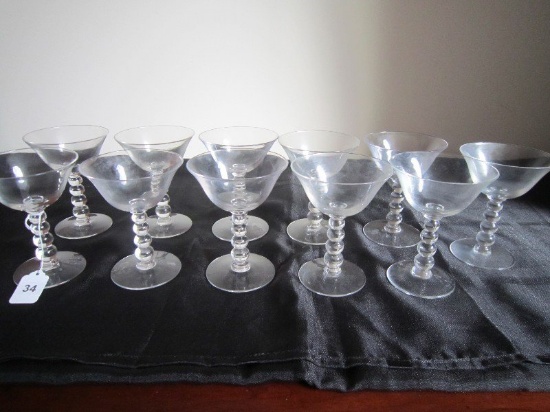 11 Imperial Candlewick Margarita Glasses