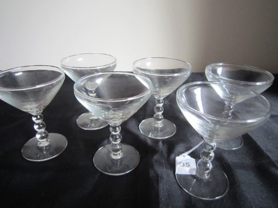 6 Imperial Candlewick Margarita Glasses
