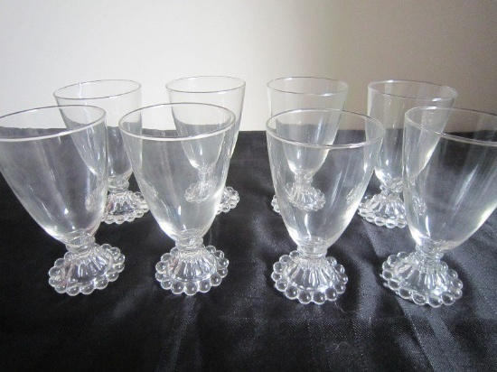 8 Imperial Candlewick Water Goblets