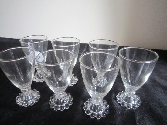 7 Imperial Candlewick Sherry Glasses