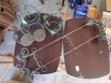 Wire Frame Garden Pieces Lot - Planters, Candle Holders, Etc.