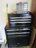 Craftsman 5 Drawer Work/Tool Station w/ Lock/Key Black Metal w/ Misc. Tools/Contents