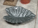 Metal Leaf Design Centerpiece Platter