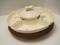 Retro Lazy Susan w/ 6 Condiment Server Covered Center Bowl