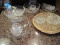 Lot - Crystal/Pressed Glass Relish, Serving Bowls, Platters, Ashtrays, Etc. Drapery, Hobstar