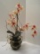 Classic Designs Orchid in Moss Embellished Flower Pot w/ Pebbles & Resting Dragonfly
