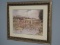 Impressionist Harbor Scene Landscape in Background Print