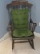 Pine Americana Style Carpet Cutter Rocker w/ Cushions