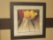 Colorful Tulips Print Dark Wood Grain Finish Frame/Matt