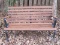 Metal Frame Wooden Slat Bench