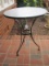 Wrought Iron Patio Table Base w/ Plastic Top
