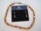 Swarovski Fall Ombre Design Necklace w/ Matching Pair 14KT Gold Post Pierced Earrings
