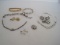 Lot - Rhinestones Weiss Earrings, Brooch, Crystal Beaded & Other Bracelets
