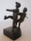 Cast Iron Bookend 2 Boys Playing Tug of War