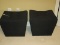 Pair - Modern Contemporary Black Upholstered Ottoman's