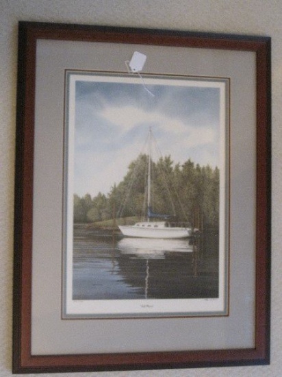 Nautical "Still Waters" Artist Signed Cotton Ketchie Limited 572/750 Edition Print