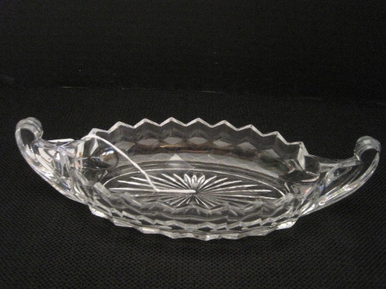 Fostoria American Pattern Crystal Small Canoe/Boat Shape Dish