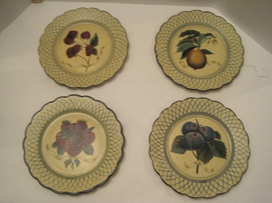 4 Raymond Waites Designed for Toyo Trading. Co. Semi-Porcelain Plates Various Fruit Patterns