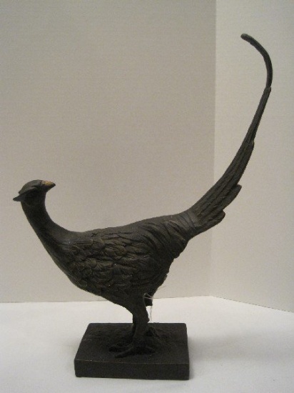 Cast Iron Pheasant Sculpture