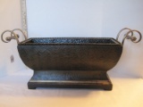 Uttermost Artisan Hand Crafted Rectangle Planter w/ Liner, Rolled Handles