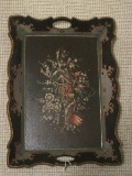 Jeanne Reed's Ltd. Serving Tray Embellished w/ Perched Birds/Floral Design