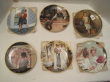 6 Norman Rockwell Bradford Exchange Limited Edition Collector Plates