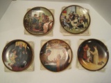 5 Norman Rockwell Bradford Exchange Collector Limited Edition Plates The Ones We Love Series