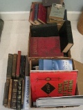 3 Boxes Misc. Novels, Coffee Table Book, Vintage Books