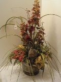 French Chateau Style Planter w/ Doves/Floral Design