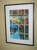 View From Window Artist Signed W. Drury in Black Frame/White Matt