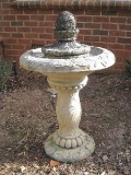 Cast Form Bird Bath Fountain w/ Pump