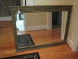 Antiqued Green Painted Frame Mirror