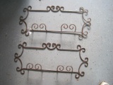 Pair - Metal Scroll Design Double Plate Rack