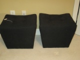 Pair - Modern Contemporary Black Upholstered Ottoman's