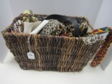 Basket Lot - Vintage Belts & Hand Gloves