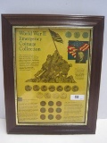 Framed WWII Emergency Coinage Collection