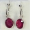 14kt White Gold Ruby 5.15ct Earrings