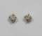 14k White Gold Diamond 0.10ct Screwback Stud Earrings