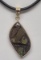 14kt Gold Canadian Ammolite Necklace with Fashion Chord