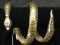Whiting & Davis Co. Mesh Deco Egyptian Revival Snake Coil Arm Bracelet