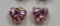 10kt Gold Pink Cubic Zirconia Earrings