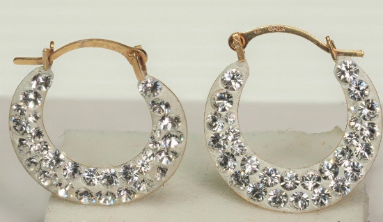 10kt Yellow Gold Cubic Zirconia Earrings