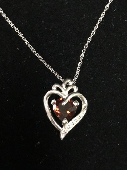 Sterling Silver Garnet Necklace