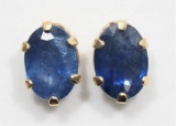 10kt Gold Sapphire Earrings