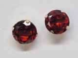 10k Gold Garnet Earrings