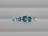 Natural Rare Blue Zircon App. 2cts Assorted Shapes Dec. Birth Stone